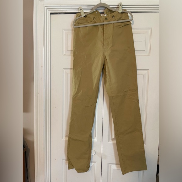 Frontier Classics Pants Mens 34 Brown Old West Buckle Back Canvas Cowboy Western - Picture 1 of 8